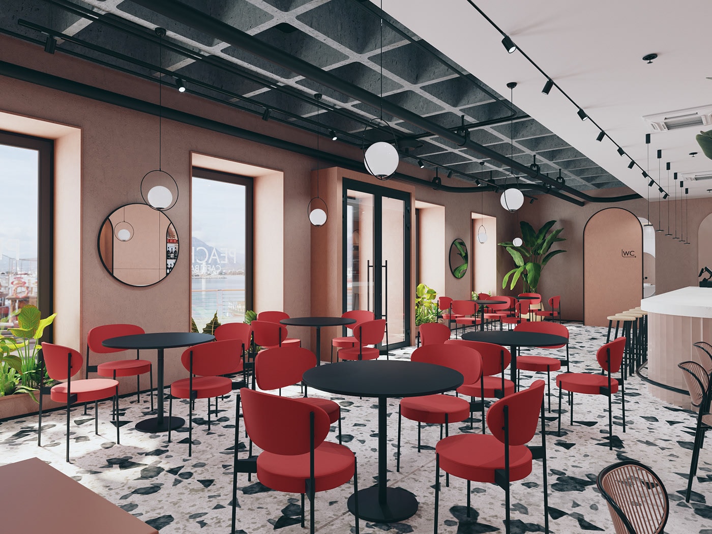 海濱高檔餐飲店品牌地中海室內設計 海濱高檔餐飲店品牌地中海室內設計,餐飲室內設計,高檔餐飲設計,深圳空間設計,左右格局