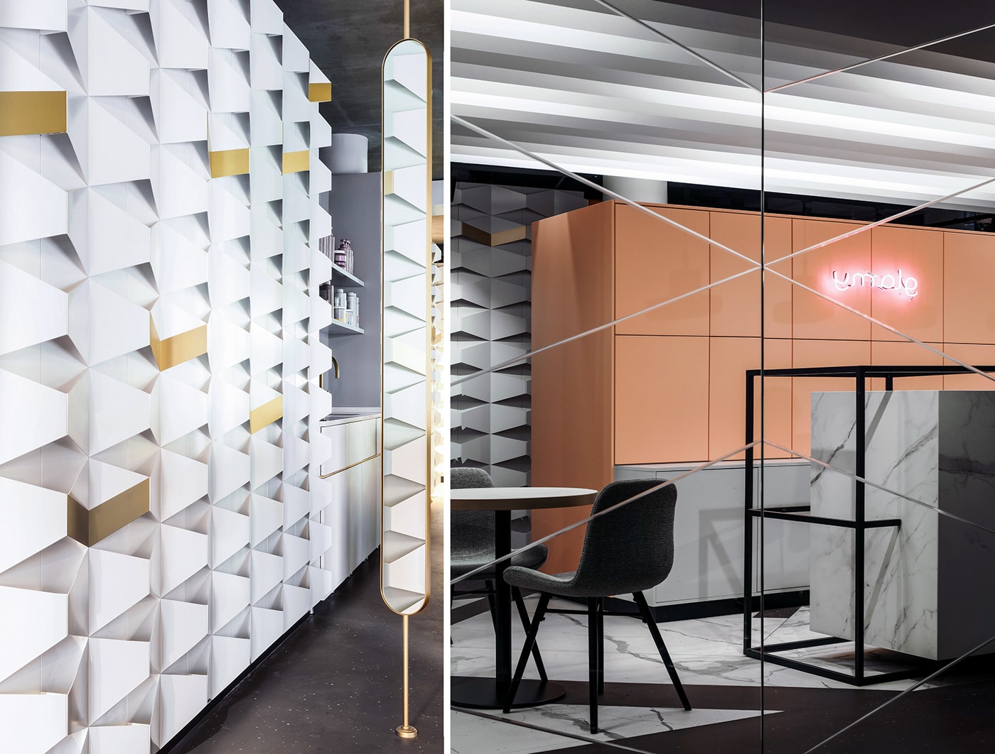 GLAMY美容沙龍品牌空間設計案例 GLAMY美容沙龍品牌空間設計案例,美容空間設計,深圳空間設計,深圳室內設計,左右格局